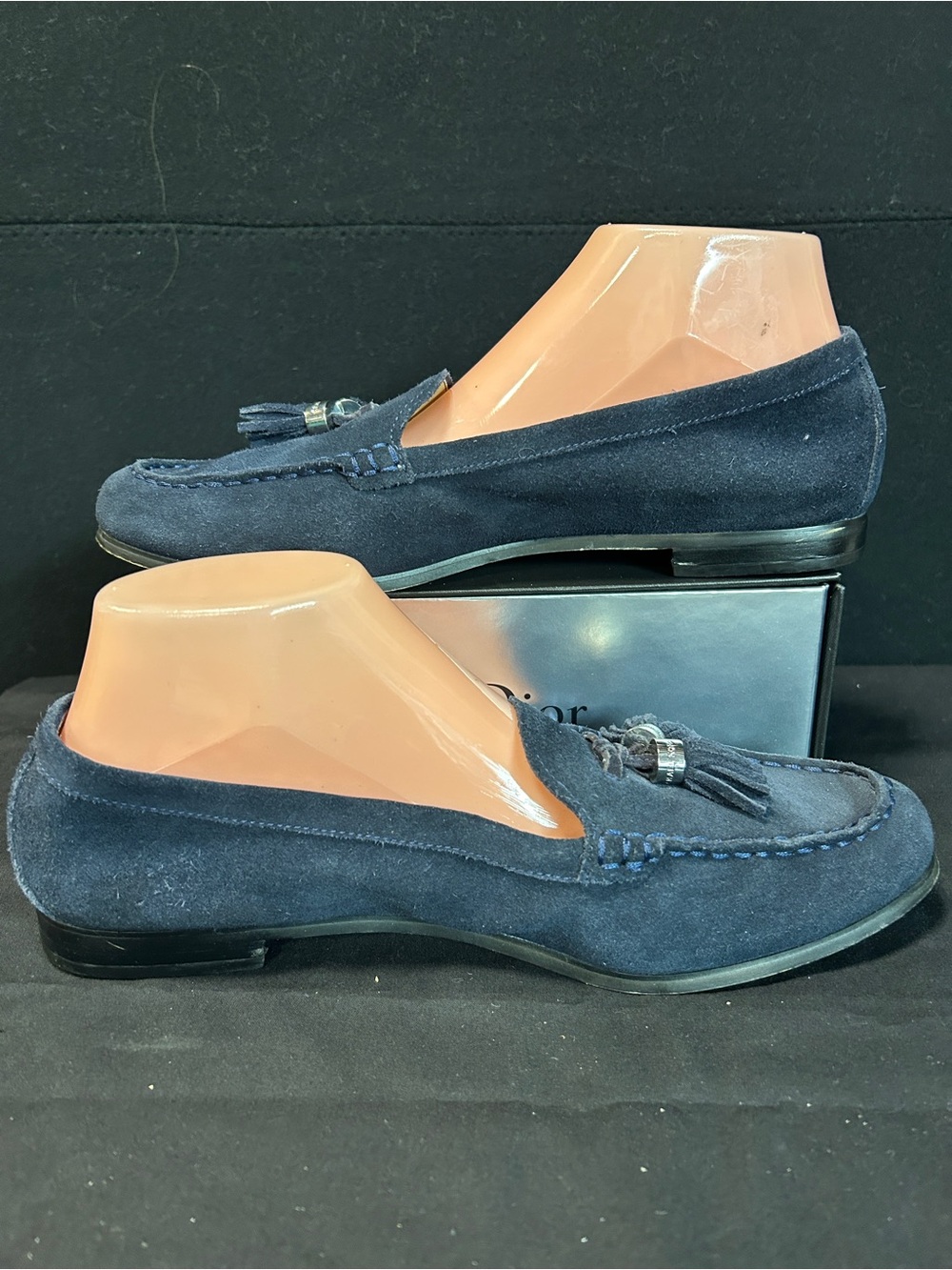 MICHAEL Michael Kors Navy Suede Tassel Loafers